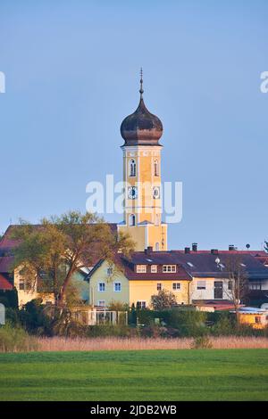 Church of Pfatter, Parish Church of the Assumption of the Virgin Mary; Pfatter, Regensburg District, Bavaria, Germany Stock Photo