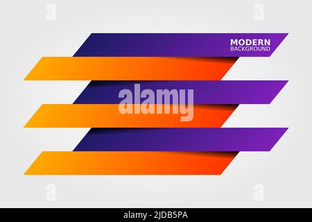 Infographics paper rectangle banners with shadows on white background. Vector illustration Stock Vector