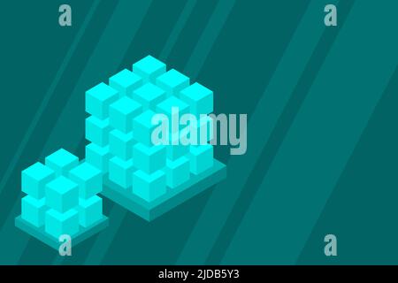 Isometric Digital Technology Web Banner. BIG DATA Machine Learning Algorithms. Analysis and Information. Big Data Access Storage Distribution Informat Stock Vector