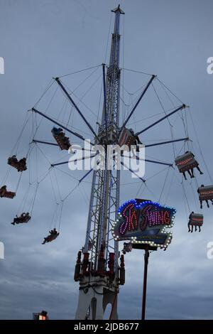 Isle of Wight Music Festival, Seaclose Park, UK. Sunday 19th June 2022, fairground rides and mayhem! Stock Photo