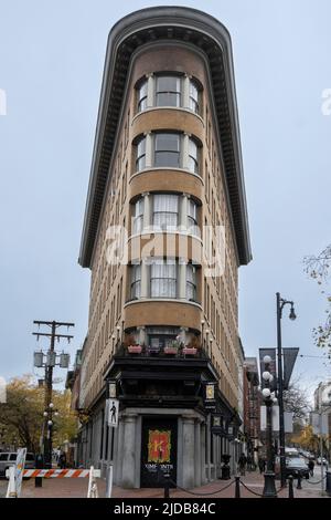 Flatiron Building in Gastown, a heritage building in Vancouver, BC, Canada; Vancouver, British Columbia, Canada Stock Photo