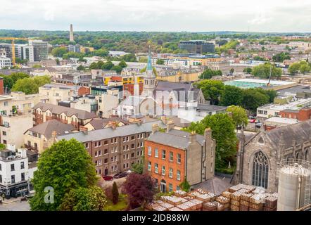 Panoramic skyline city view of Dublin, Ireland Stock Photo