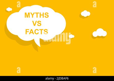 Myths and facts speech bubble banner vector with copy space for business, marketing, flyers, banners, presentations, and posters. illustration Stock Vector