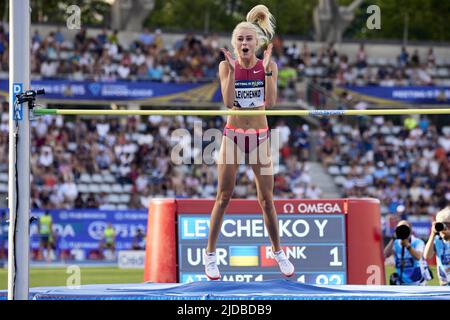 Yuliya LEVCHENKO (UKR) during the Wanda Diamond League 2022, Meeting de Paris on June 18, 2022 at Charlety stadium in Paris, France - Photo: Ann-dee Lamour/DPPI/LiveMedia Stock Photo