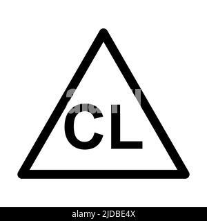 chlorine bleach washing laundry icon vector for graphic design, logo, web site, social media, mobile app, ui Stock Vector