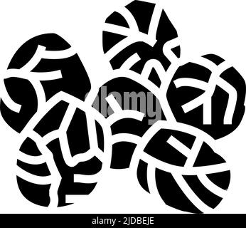 brussels cabbage glyph icon vector illustration Stock Vector