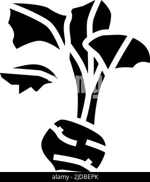 kohlrabi cabbage glyph icon vector illustration Stock Vector