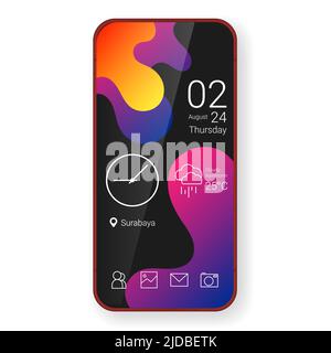 home screen ui design custom mobile app Stock Vector Image & Art - Alamy