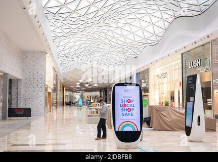 File photo dated 27/01/21 of an empty Westfield shopping centre in London. Retailers say the proposed rail strikes are a 'blow' as they struggle with rising costs and staff shortages and are relying on the first restriction-free summer since 2019. Issue date: Monday June 20, 2022. Stock Photo