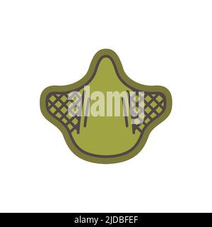 Protection mask, vector flat paintball or airsoft icon Stock Vector