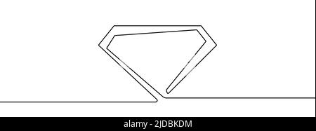 Continuous one line drawing of diamond ring line art drawing vector ...