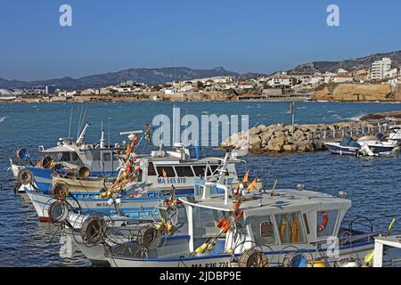 France, Bouches-du-Rhône, Marseille, la Madrague de Montredon harbor Stock Photo