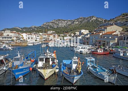 France, Bouches-du-Rhône, Marseille, la Madrague de Montredon harbor Stock Photo