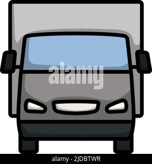 Van Truck Icon. Editable Bold Outline With Color Fill Design. Vector Illustration. Stock Vector