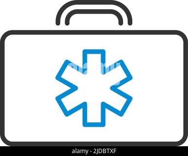 Medica Case Icon. Editable Bold Outline With Color Fill Design. Vector Illustration. Stock Vector