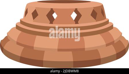 Religious candle holder semi flat color vector object Stock Vector