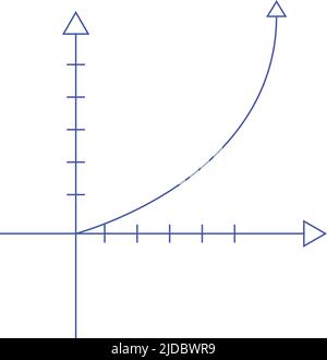 Finding function of graph semi flat color vector object Stock Vector