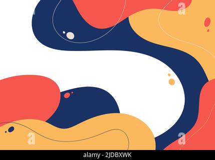 Abstract colorful design template of doodle overlapping artwork style. Vivid style decorative background. Vector Stock Vector
