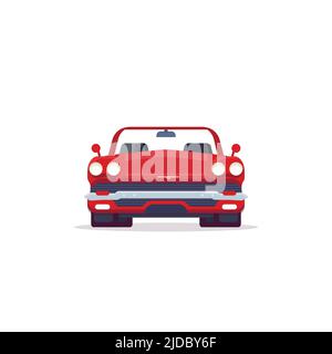 Retro red cabriolet Stock Vector