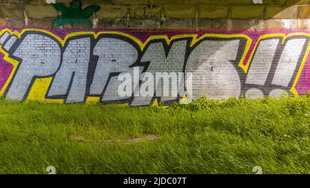 Graphical Street Art in Gloucester Stock Photo