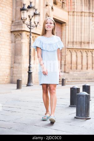 Portrait of girl in lightweight dress Stock Photo