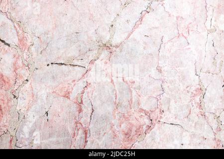 Shabby pink marble texture noisy background, floor, top view. Stock Photo