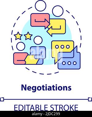 Negotiations concept icon Stock Vector
