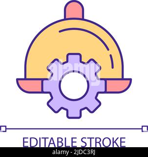 Custom meal prep RGB color icon Stock Vector