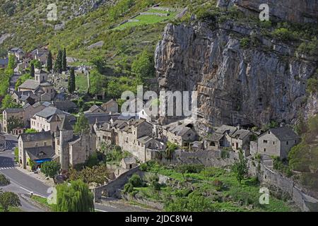 France, Lozere La Malene, village of the Tarn Stock Photo