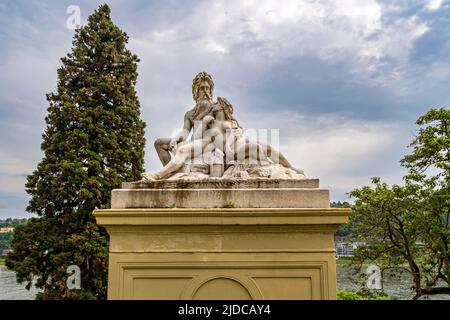 Koblenz, Rhineland-Palatinate, Germany - 20 May 2022: The monument Father Rhine and Mother Moselle Stock Photo