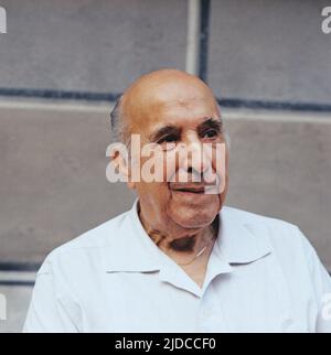 Carlos Montoya, berühmter spanischer Flamenco-Gitarrist, Portraitaufnahme in Deutschland, circa 1968. Carlos Montoya, famous Spanish Flamenco guitarist, portrait shot in Germany, circa 1968. Stock Photo