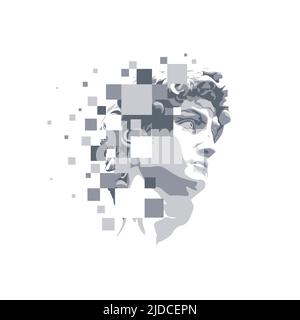 David Pixel Vector illustration Stock Vector