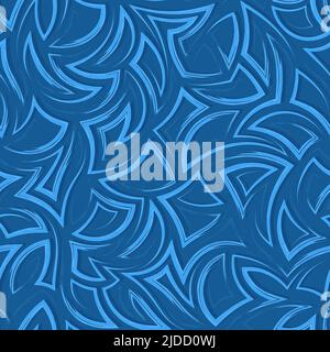 Seamless stock vector blue texture of angles and triangles drawn with smooth strokes.Seamless vector azure texture of corners and triangles drawn by Stock Vector