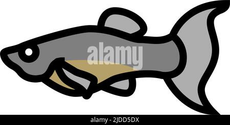 molly fish color icon vector illustration Stock Vector Image & Art - Alamy