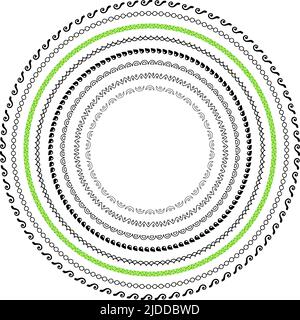 Doodle mandala decoration isolated on white background, hand drawn vector illustration Stock Vector