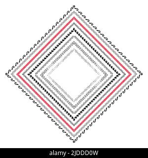 Doodle mandala decoration isolated on white background, hand drawn vector illustration Stock Vector