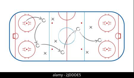 Hockey tactic planning board Stock Vector