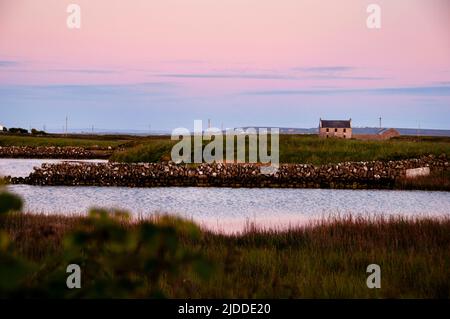 Coastal lagoon on the Aran Island of Inishmore in Galway Bay, Ireland ...