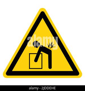 Lifting Hazard Symbol Sign Isolate On White Background,Vector Illustration Stock Vector