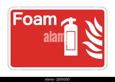 Foam Fire Safety Symbol Sign on white background,Vector illustration Stock Vector