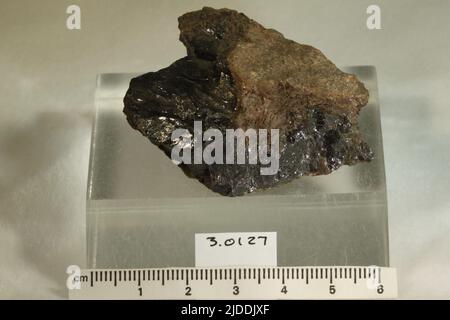 Euxenite-(Y). minerals. Europe; Norway; Tromoen Stock Photo