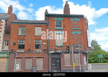 Bridge Street, Warrington derelict properties, Cheshire, England, UK, WA1 2HJ Stock Photo