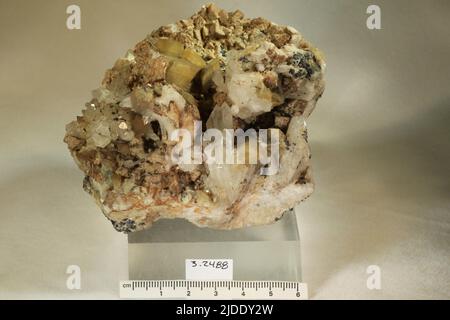 Magnesite. minerals. Europe; Italy; Piemont Region; Traversella Stock Photo