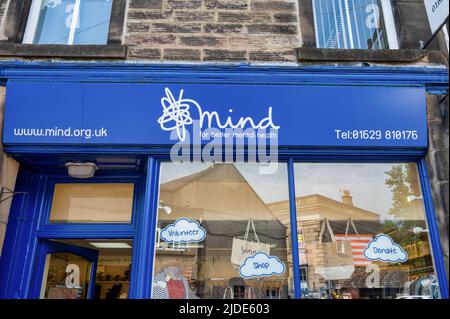 Bakewell, UK- May 15, 2022: Mind Charity shop in Bakewell England. Stock Photo