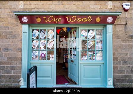 Bakewell, UK- May 15, 2022: The Wye Wool shop in Bakewell England. Stock Photo