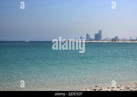 White sand city beaches on the Persian Gulf Stock Photo
