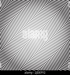 Zigzag pattern with Dynamic, irregular lines. Geometric circular pattern. Vector. Stock Vector