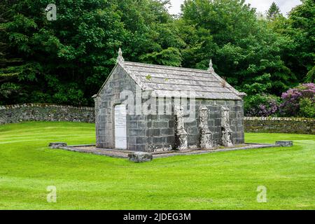 Gruline, Isle of Mull, Scotland – The Mausoleum of Major General MacQuarie and his family Stock Photo