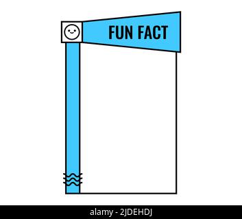 Fun fact with smile face check list vector badge. Stock Vector