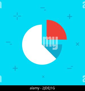 Vector Diagram Flat Minimal Style Colorful Icon Stock Vector